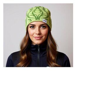 Spyder Winter Hat Men/Women (green & white) OSFM